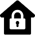 Home icon with padlock – Residential security services by 3B Security Inc.