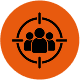 Icon showing buildings and a shield – symbolizing security for residential and commercial properties